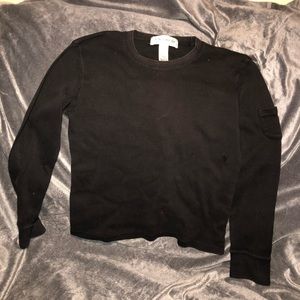 Vintage 90s black ribbed shirt